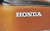 gold honda 750 gas tank black stripe